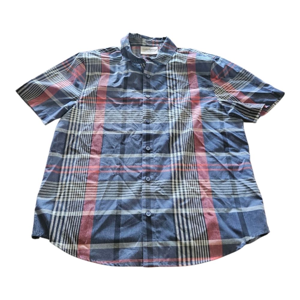 Walter Hagen Clubhouse Button Down Plaid Shirt Size S Multicolor